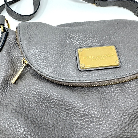 Marc by Marc Jacobs Classic Q Natasha Crossbody Bag Grey Pebbled Leather - Picture 3 of 12